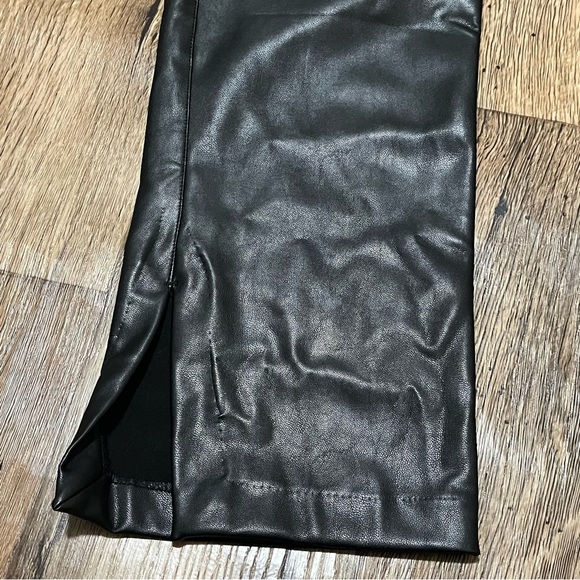 ABERCROMBIE & FITCH Faux Leather Pants Size 6 Black Side Leg Slit New With tags - Picture 11 of 15